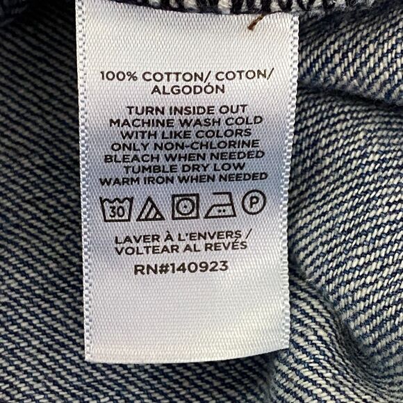 LOFT 2023 High Rise Wide Leg Exposed Button Fly Crop Jeans Women's Size 6 - Picture 8 of 10